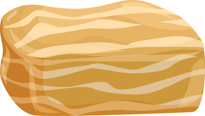 Raw pork belly block isolated on white background