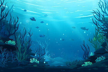 Naklejka premium underwater wallpaper background, wallpaper