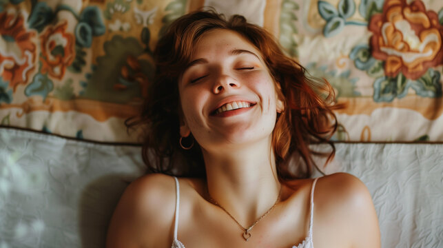 Woman enjoy free sexuality with herself