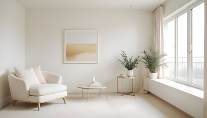 Fototapeta premium Photo interior modern design room 3d illustration