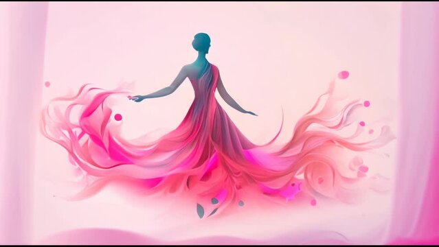 woman in pink dress
