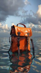 Fototapeta premium Innovative 2D Illustration of Waterproof iPad Bag for Outdoor Use with 3D Letters