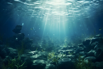 Naklejka premium underwater wallpaper background, wallpaper