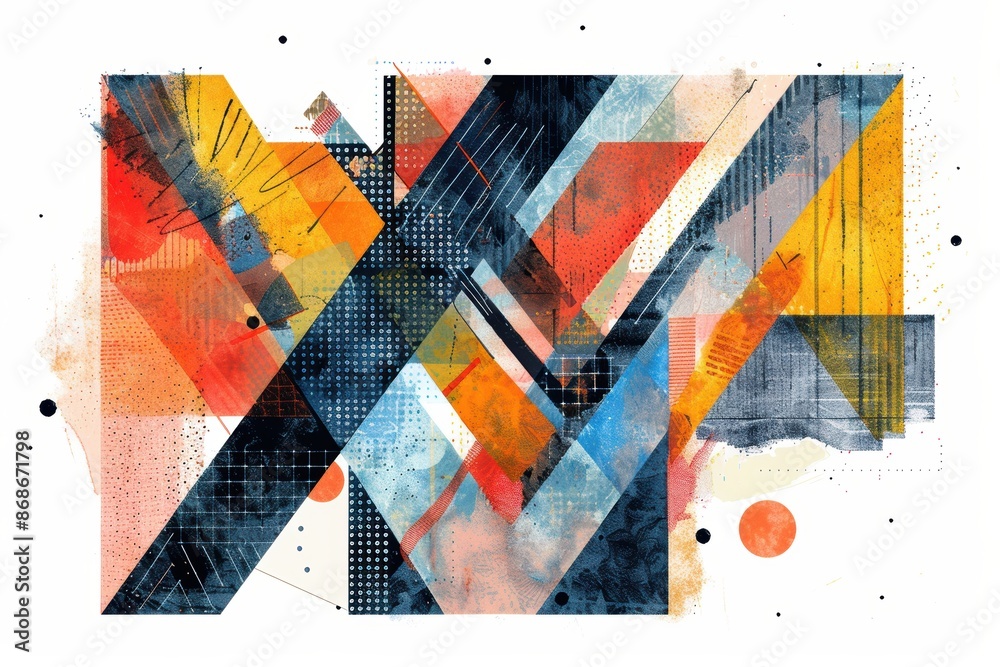 Fototapete an abstract illustration of the letter y using geometric shapes and patterns to create a visually ap