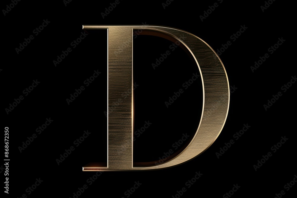 Fototapete a minimalist and sleek illustration of the letter d with clean lines and a simple elegant style. sui