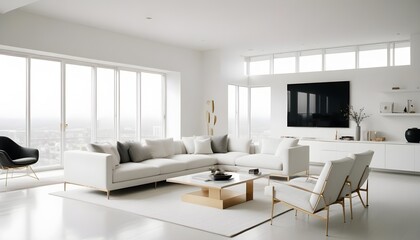 Fototapeta premium Photo interior modern design room 3d illustration