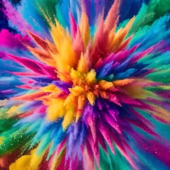 Indian people celebrating holi festival at park outdoor, Playful adult male and friends with colorful paint faces playing with gulal.