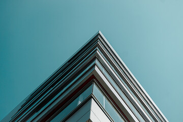 Low angle view of a modern building against sky