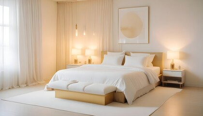 Photo interior modern design room 3d illustration