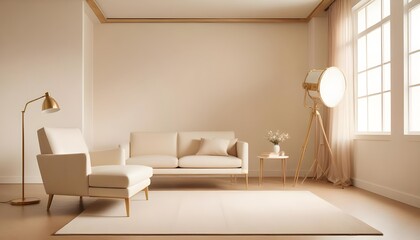 Photo interior modern design room 3d illustration