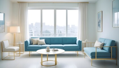 Fototapeta premium Photo interior modern design room 3d illustration