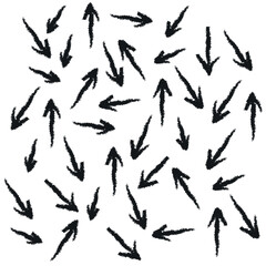 Set of hand drawn arrows. Hand made doodles EPS Vector