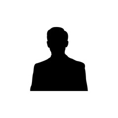 black colour business man icon vector