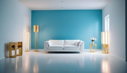 Photo interior modern design room 3d illustration