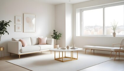 Fototapeta premium Photo interior modern design room 3d illustration