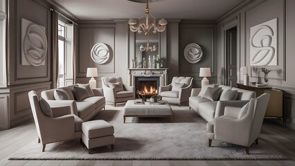Fototapeta premium Beautiful living room