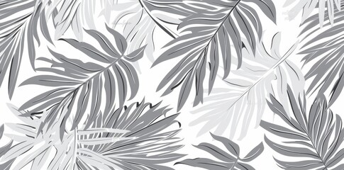 Summer background or beach wallpaper with tropical exotic leaves or plants.