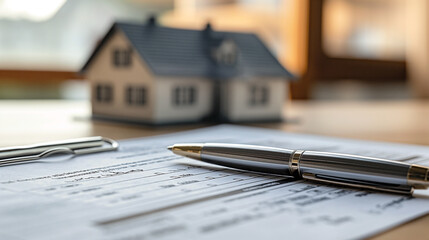 An application form for a mortgage loan placed on a clean and simple desk