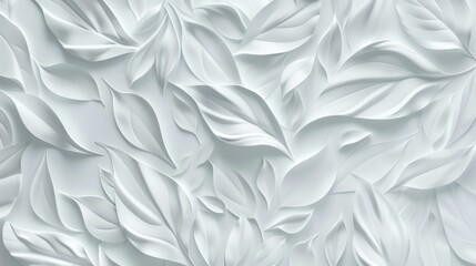 Obraz premium A pattern with embossed motifs is presented on a paper background. The illustration shows a pattern of leaves on a paper background.