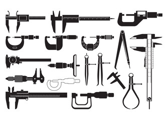 Caliper vector, Caliper clipart, Caliper silhouette.