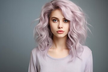 Fototapeta premium Soft lilac color wash with a fine mist texture, delicate and subtle
