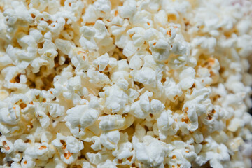 Background texture of caramel popcorn