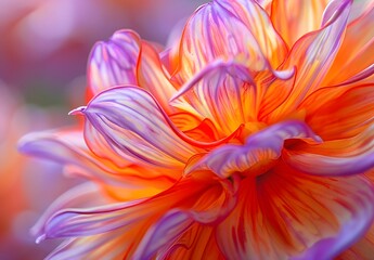 Fototapeta premium Close-Up Orange Purple Flower Petals