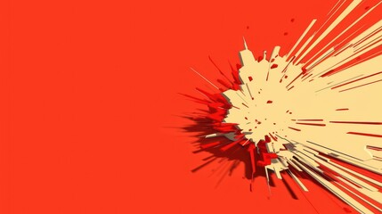 Naklejka premium Abstract illustration of an urban explosion in a sleek, contemporary style with copy space
