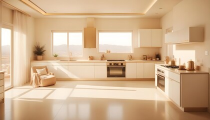 Fototapeta premium Photo interior modern design room 3d illustration