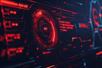 Obraz premium Futuristic banner showcasing strange digital animals with glowing elements and sleek design with copy space