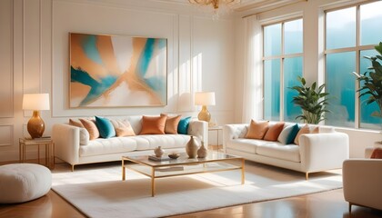 Photo interior modern design room 3d illustration