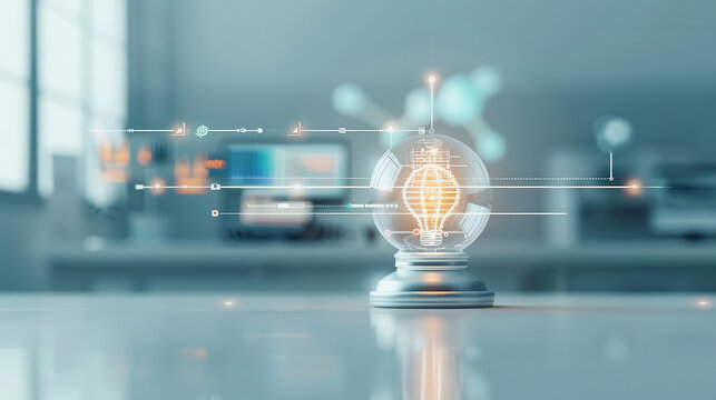 Modern virtual science fair, students showcasing projects, top view, interactive learning, futuristic tone, Analogous Color Scheme