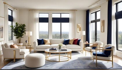 Fototapeta premium Photo interior modern design room 3d illustration
