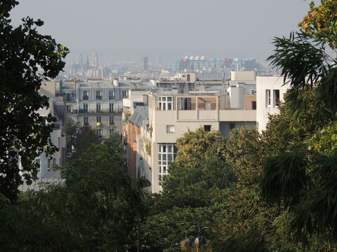 Panorama of Paris from the Parc de Belleville