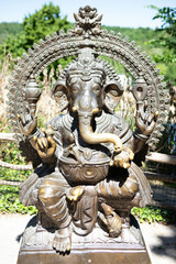 Obraz premium statue of hindu god, a deity of eastern countries, a statue of an elephant