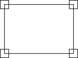 Monochrome simple horizontal frame set vector.