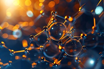 Fototapeta premium Abstract biology babackckground, nano medicine concept, nano particles for pain treatment and substance release. Macro shot.