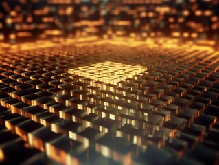 Perspective grid abstract retro background