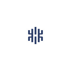 K H  logo design template