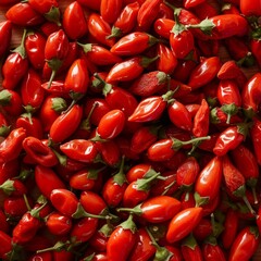 Goji Berry Texture Background, Lycium Barbaru, Chinese Wolfberry, Barbary Matrimony Vine Berries