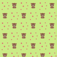 Pattern of cute cartoon bears