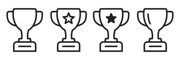 Trophy icon. Trophy cup, winner cup, victory cup icon. Reward symbol sign for web and mobile.