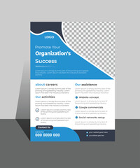 Corporate business flyer marketing agency template design set. poster flyer pamphlet brochure cover design layout space for photo background, flyer in A4 template.
