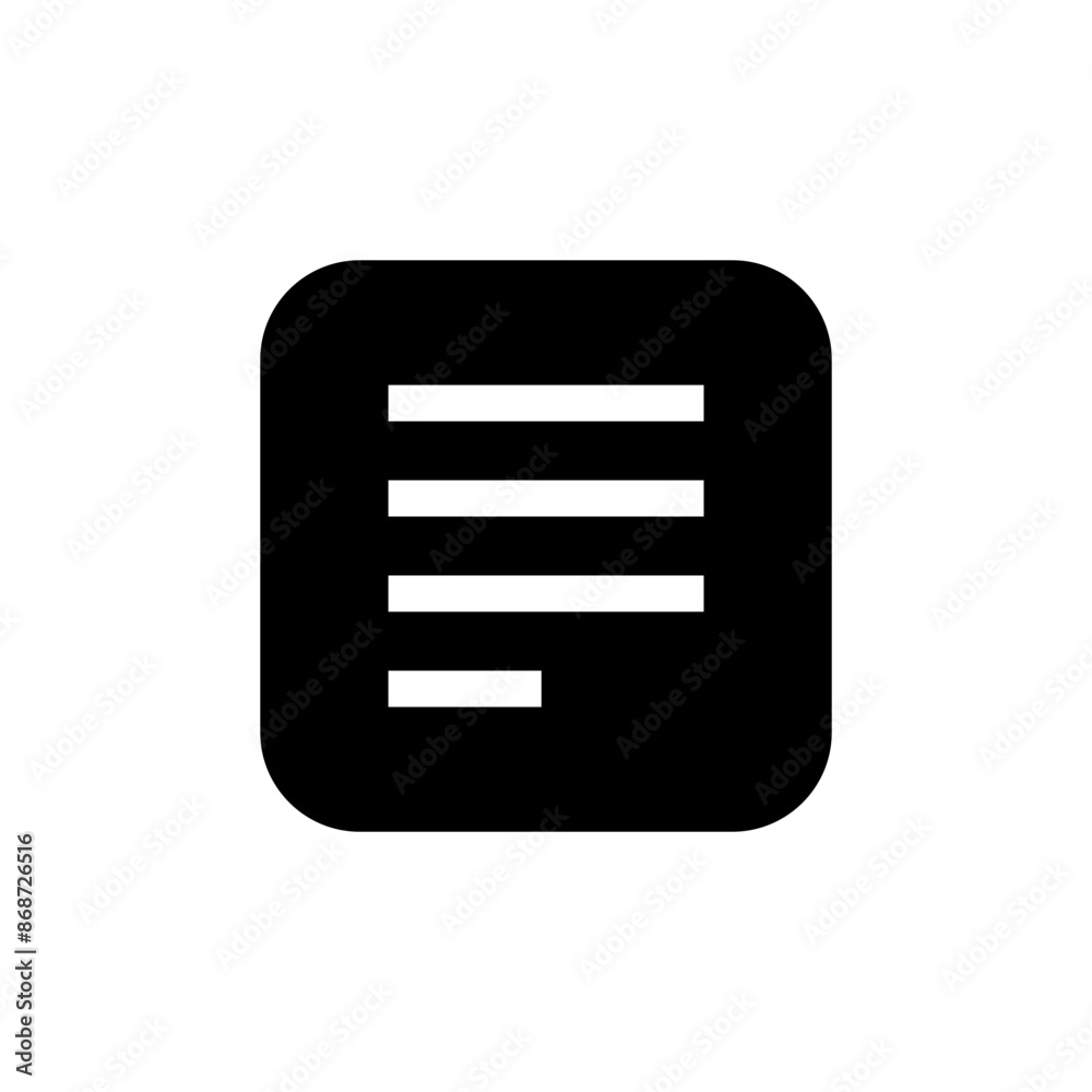 Aufkleber list icon sign, file document icon. lists note icons - paper report sign, documents notes icons button in filled style for apps and website