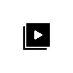 Video playlist icon, add to queue icon sign - library, watch, later, save, videos icons - video file list icon
