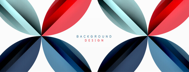 Circles and round shapes geometric minimal background