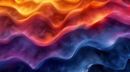 Obraz premium With a vibrant gradient and aerial view with spotlight effect, this digital art wallpaper features abstract shapes and a vibrant gradient