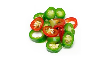 Jalapeño on white background
