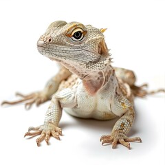 Fototapeta premium Desert Lizard on White Background