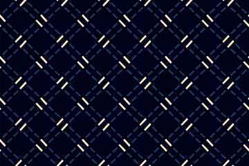 Abstract line shape geometric motif elegant pattern seamless ornate background. Diamond ornament plaid concept art. Modern fabric design textile swatch ladies dress, man shirt all over print block.